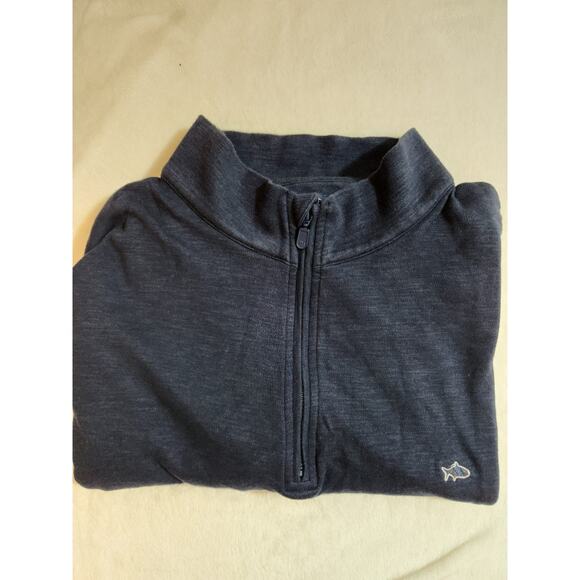 Fish Hippie 1/4 Zip Activewear Top Large Blue Long Sleeve Pullover Outdoors - Picture 1 of 11